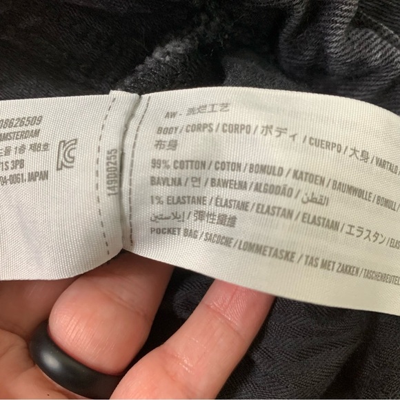 Abercrombie & Fitch Womens black the 90s cutoff relaxed high rise jean shorts 16 - Picture 5 of 5